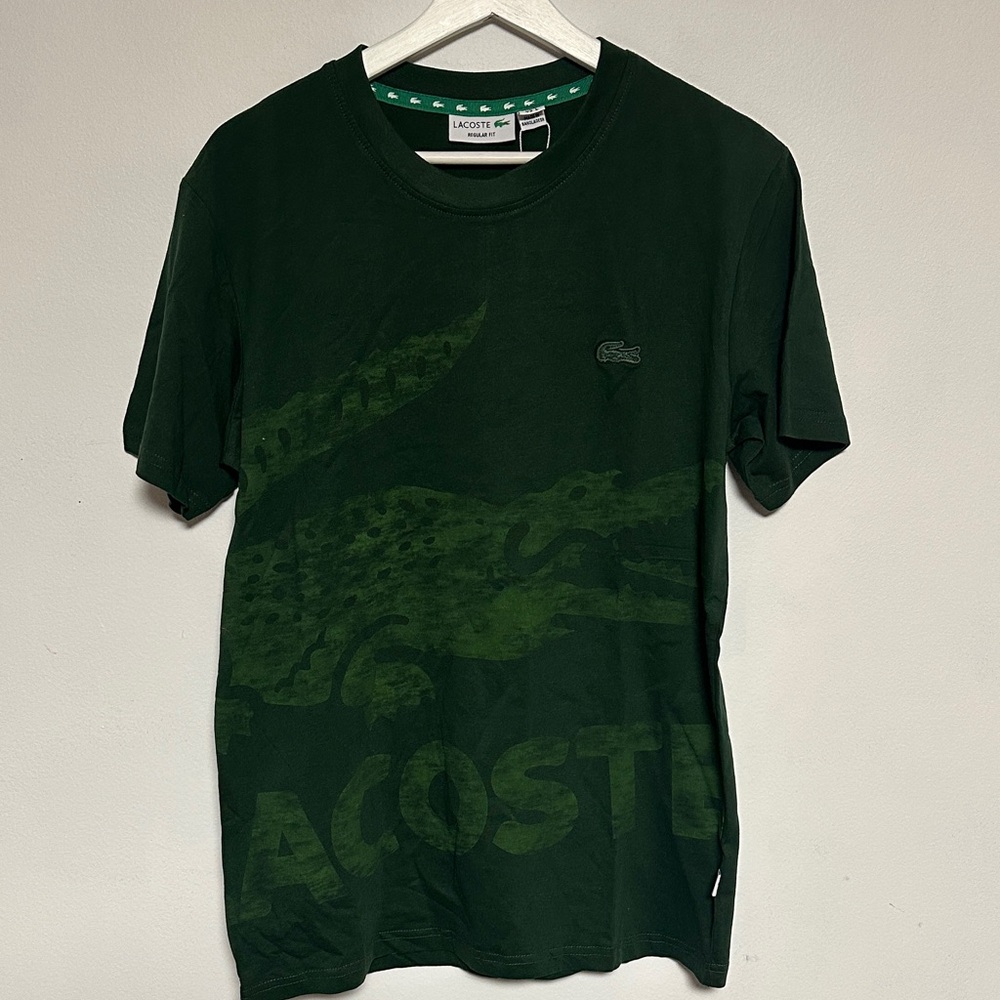 Lacoste Men's Dark Green Graphic Tee